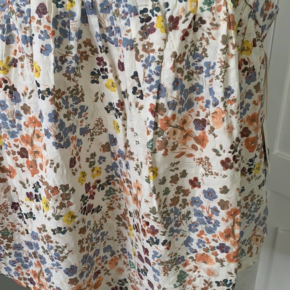 A.N.A MULTICOLORED COLORED FLORAL PRINT TANK WITH SHOULDER BOW ACCENTS MEDIUM - Picture 4 of 8
